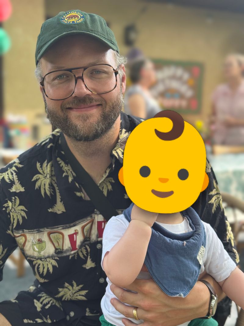 Mitch, founder of Scraps, with his kid